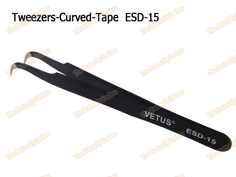Tweezers Curved Tape ESD-15