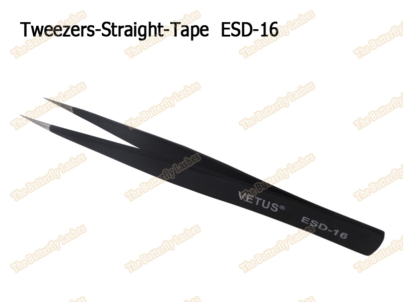 Tweezers Straight Tape ESD-16