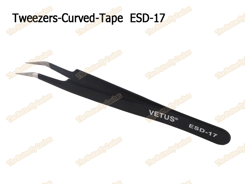 Tweezers Curved Tape ESD-17