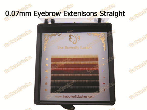 0.07mm Brown Eyebrow Extenisons Straight