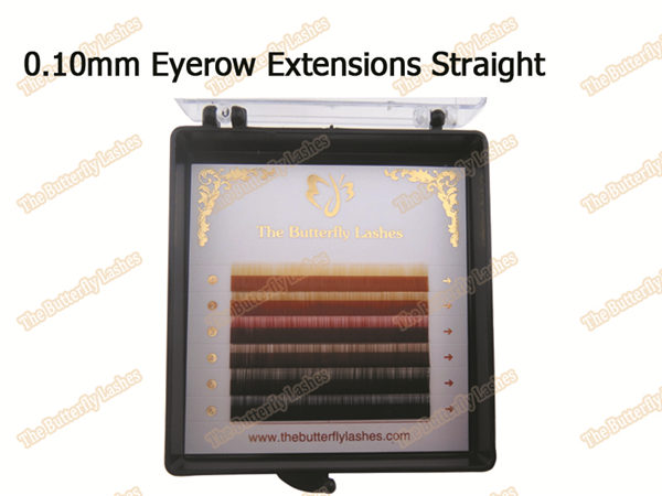 0.10mm Brown Eyerow Extensions Straight
